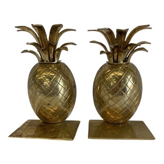 Brass Pineapple Bookends For Sale