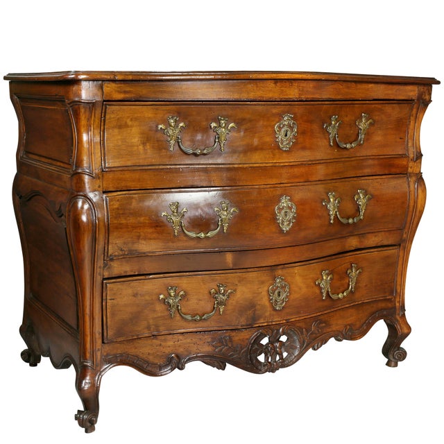 Louis XV Provincial Walnut Bombe Commode For Sale - Image 11 of 11