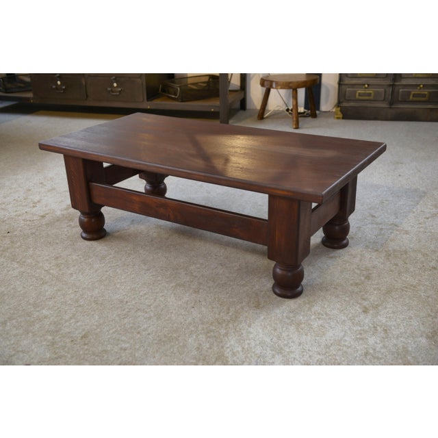 Rustic Oak Coffee Table, 1960s For Sale - Image 9 of 14