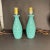 Mid Century Modern Turquoise Bowling Pin Style Lamps- a Pair For Sale - Image 4 of 8