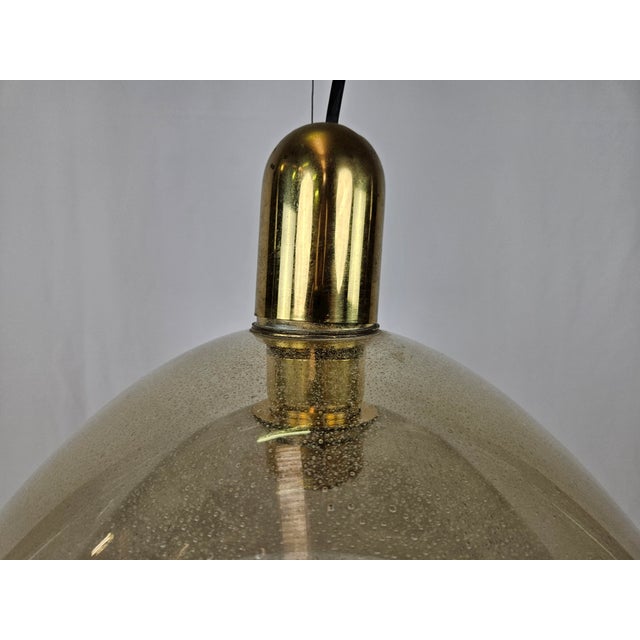 Italian Pendant Light in Pulegoso Glass, 1970s For Sale - Image 6 of 18