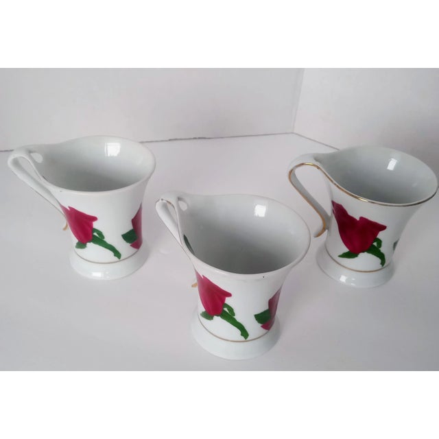 Art Nouveau 1960s Casati Art Nouveau Demitasse Coffee Cups with Floral Motif- 6 Pieces For Sale - Image 3 of 12