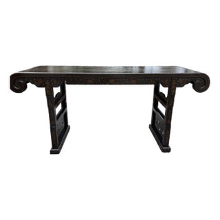 Chinoiserie Larger Console Table, Vintage Drexel For Sale