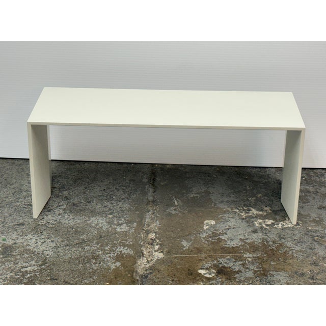 Custom Design White Lacquered Side Table For Sale - Image 4 of 12