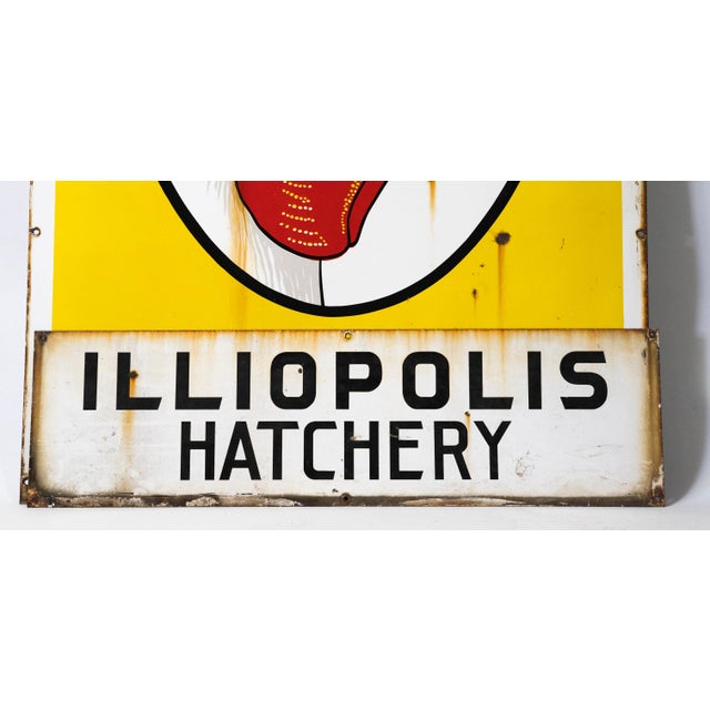 American Porcelain Enamel DeKalb Poultry Research Farm Sign For Sale - Image 3 of 8