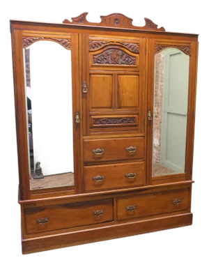 Large Arts and Crafts Compact Wardrobe, 1890