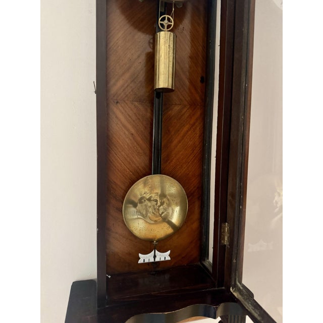 Mid 19th Century Antique Victorian Ebonised Walnut Wall Clock, 1860 For Sale - Image 5 of 8