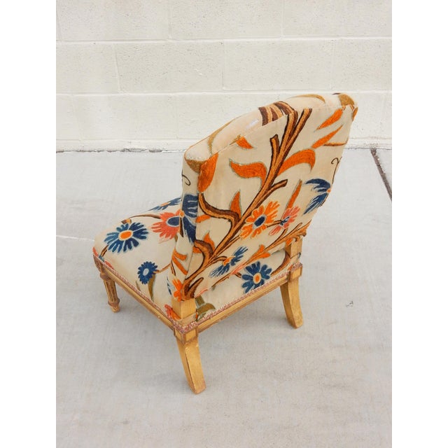 Louis XVI Child's Chair in Crewelwork Upholstery For Sale - Image 9 of 13