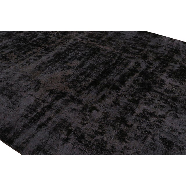 Rug & Kilim Vintage Persian Kerman Rug in Black and Purple Tones, From Rug & Kilim For Sale - Image 4 of 7