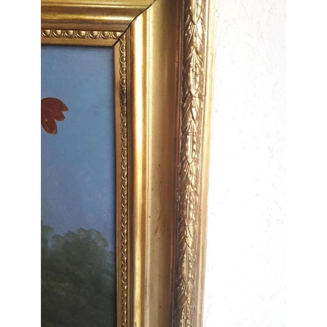 Woman with Flowers, 1800s, Oil on Canvas For Sale - Image 5 of 6