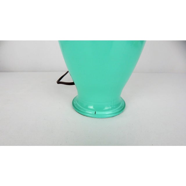 Aqua Blue Glass Boudoir Lamps, Pair For Sale - Image 10 of 11