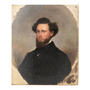 Antique 19th C American Oil Painting of a Gentleman