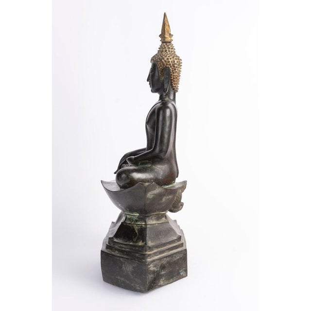 17th Century Bronze Sculpture of a Seated Buddha For Sale - Image 3 of 9