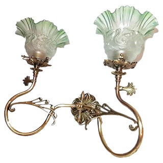 Art Deco Bronze Sconce, 1930s For Sale
