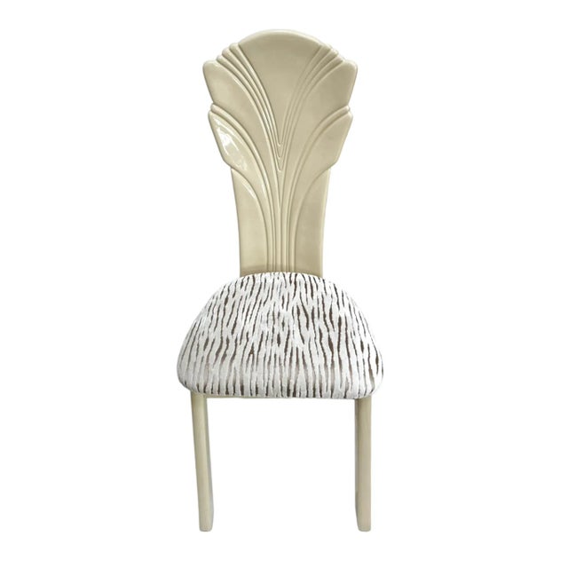 Italian Cream Lacquered High-Back Dining Chairs (Set of 6) – In the Style of Pietro Costantini For Sale In Austin - Image 6 of 11