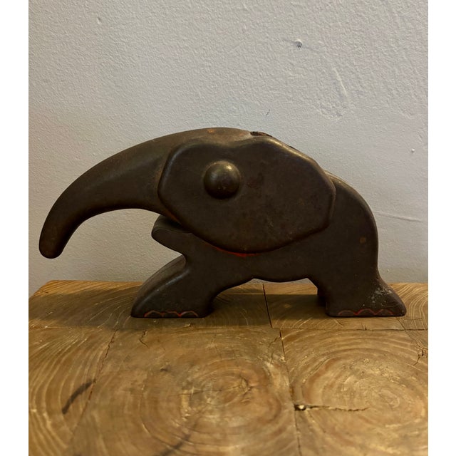 Art Deco Cast Iron Elephant. Can be used as a nut cracker, a door stop, or a decorative objet.