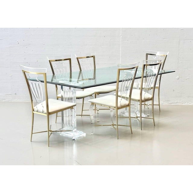 Postmodern Vintage Table and Chairs by Fabianart for Vereinigte Werkstätten, 1980s, Set of 7 For Sale - Image 3 of 18