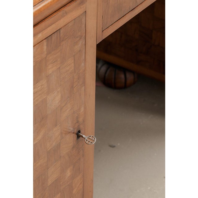 Brown Art Deco Writing Desk, France, 1930s For Sale - Image 8 of 15