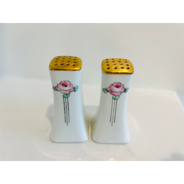 Vintage French Limoges Art Nouveau Salt and Pepper Shakers a Pair