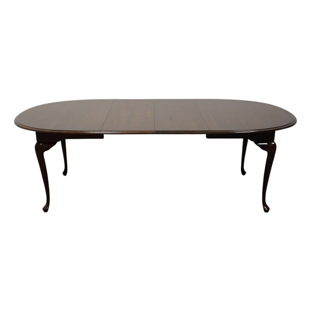 Cresent Furniture Solid Cherry Traditional Style 90" Oval Dining Table For Sale