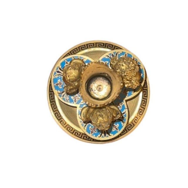 Late 19th Century French Champlevé Enamel and Gilt Bronze Mounted Glass Vase For Sale In Los Angeles - Image 6 of 9