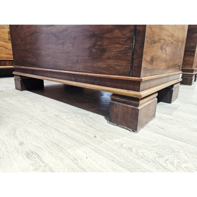 Art Deco Walnut Executive Office Set, 1930s, Set of 2 For Sale - Image 15 of 18