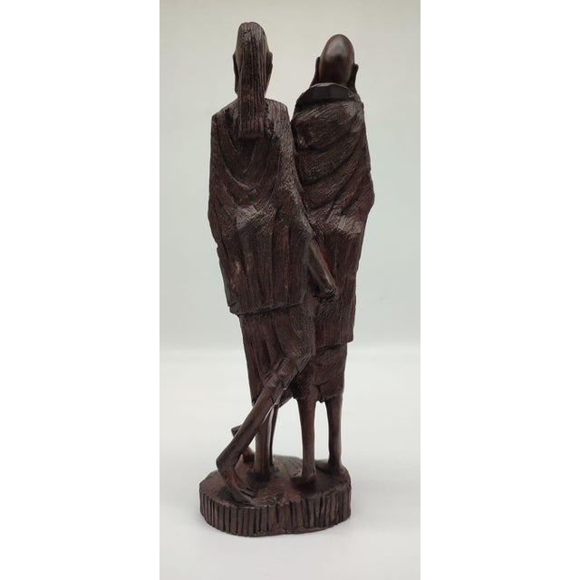Hand-Carved Makonde Family Group in Ebony, 1960s For Sale - Image 6 of 12