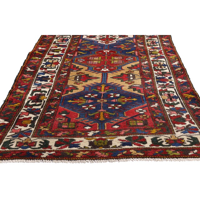 Antique Persian Bakhtiari Rug Runner, 03'02 X 13'00 For Sale - Image 4 of 10