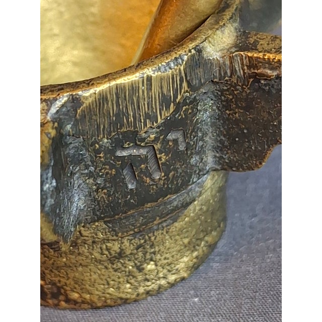 Museum-Grade Kabbalistic Assemblage: 18thC Inscribed Healing Mortar, Agla Amulet Tray & Travel Shabbat Candlesticks For Sale - Image 12 of 18