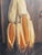 Primitive Oil on Board of Corn , some paint loss in corners. newly framed in floating wooden frame. 19.5h x 13w x 2 d