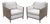 Pair of Century Furniture Monarch Wood Wrapped Contemporary Modern Armchairs For Sale