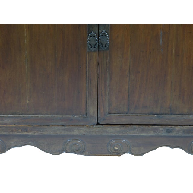 Wood 1900 - 1909 Asian Style Elmwood Book Cabinet For Sale - Image 7 of 10