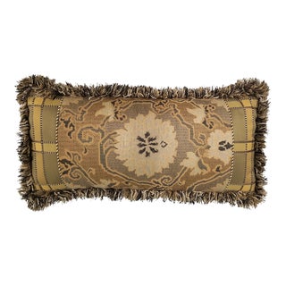 Austin Horn Medallion and Fringe Accent Pillow For Sale