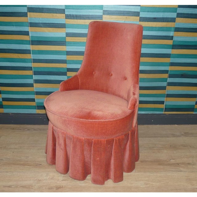Boudoir Armchair with Peplum Flounce and Box Pleat, 1988 For Sale - Image 10 of 10