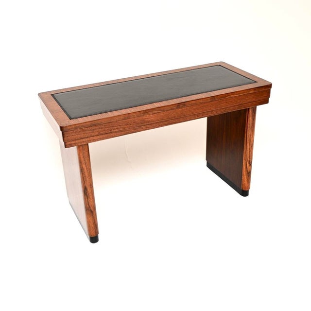 Art Deco Walnut Desk with Leather Top, 1930s For Sale - Image 12 of 12