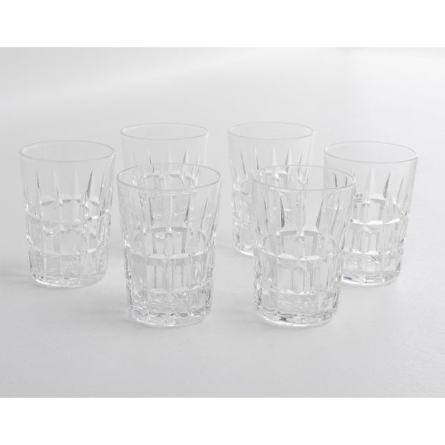 1940s Art Deco Crystal Cocktail Cordial Cups or Shot Glasses Set by Saint Louis For Sale - Image 5 of 9