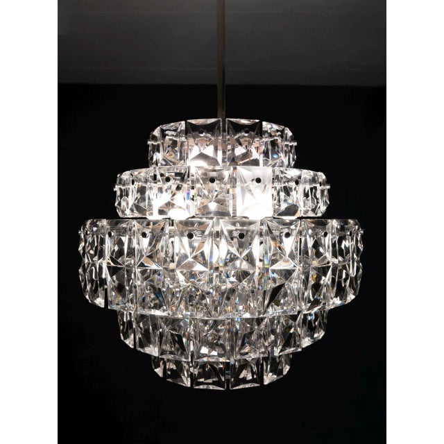 6-Tiered Crystal Ceiling Lamp from Kinkeldey, 1974 For Sale - Image 10 of 18