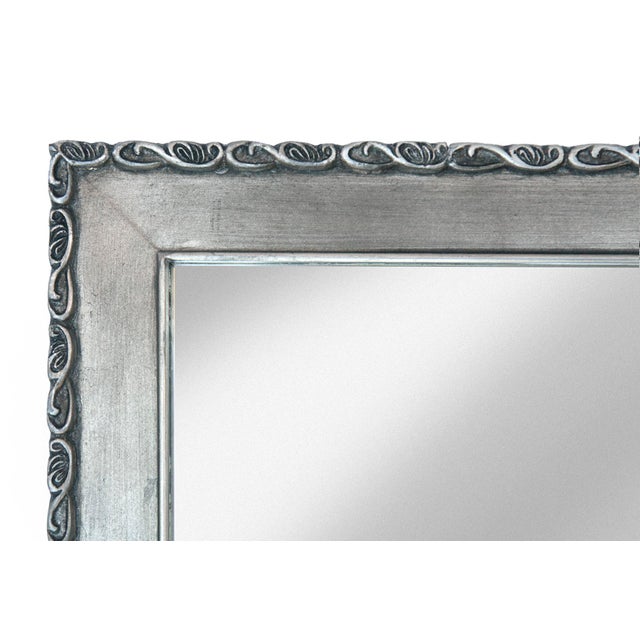 Late 20th Century Late 20th Century Pewter Leaf Framed Mirror For Sale - Image 5 of 7