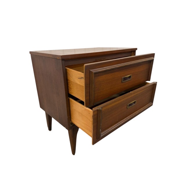 Brown Mid-Century Modern 3-Piece Walnut Bedroom Set For Sale - Image 8 of 14