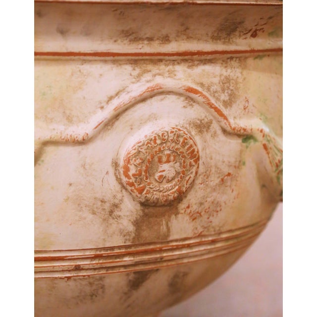 Ceramic French Handmade Terracotta Anduze Bowl Urn Planter by La Madeleine For Sale - Image 7 of 14