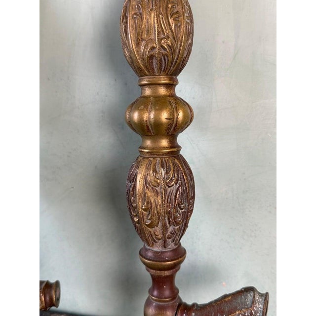 Pair of Monumental Cast Bronze Neoclassical Door Pull Handles For Sale - Image 10 of 11