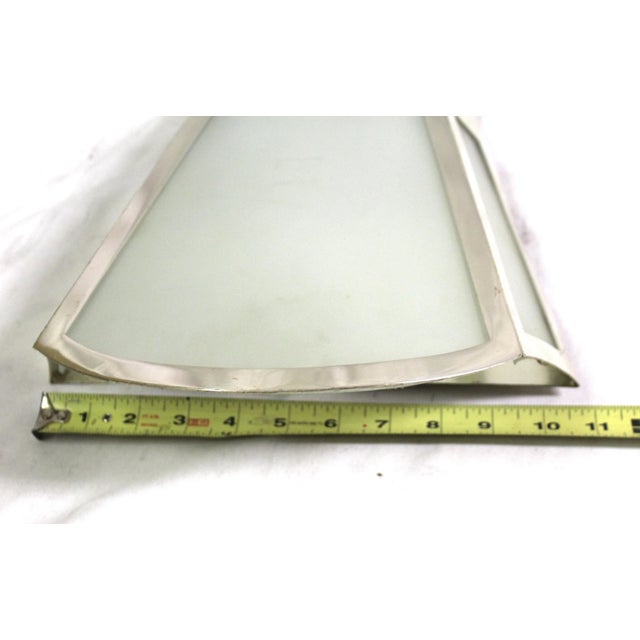 Metal 1990s Mid-Century Modern Silver Sconces - a Pair For Sale - Image 7 of 12