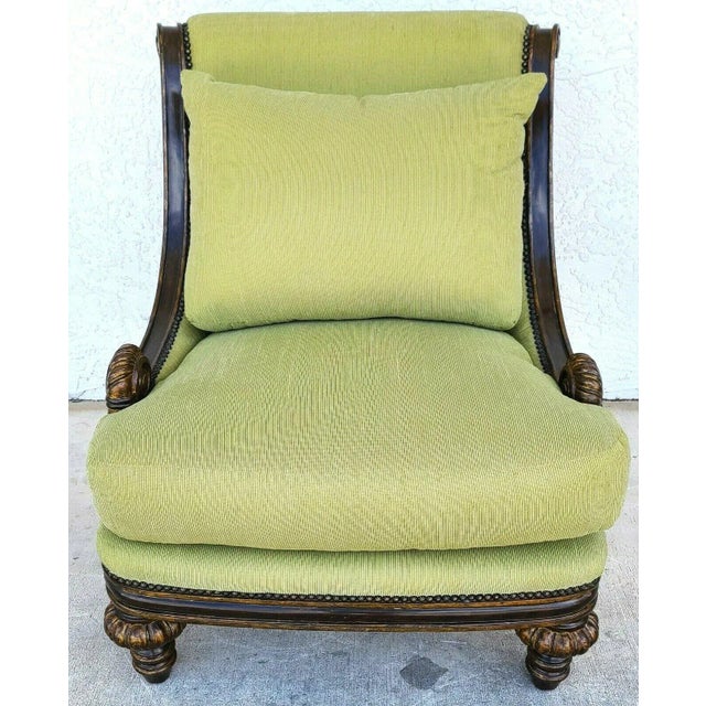 Wood Marge Carson Huntington Manor Statement Lounge Chair For Sale - Image 7 of 11