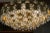 Metal Large Gilt Bronze and Crystal Glass Chandelier from Palwa, 1970s For Sale - Image 7 of 12