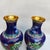 Pair of Vintage Cloisonné Enamel Dragon Vases – Sapphire Blue Ground, Gilded Accents For Sale - Image 9 of 9