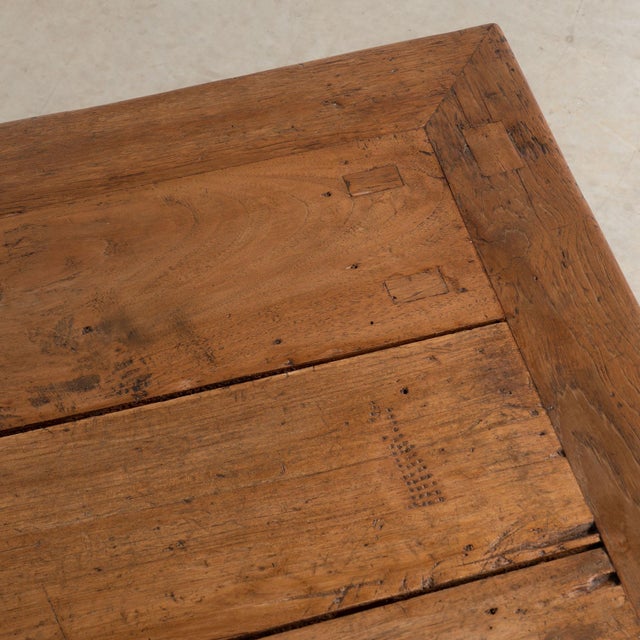 19th Century Rustic Baker's Table Coffee Table With Hidden Storage For Sale - Image 13 of 18