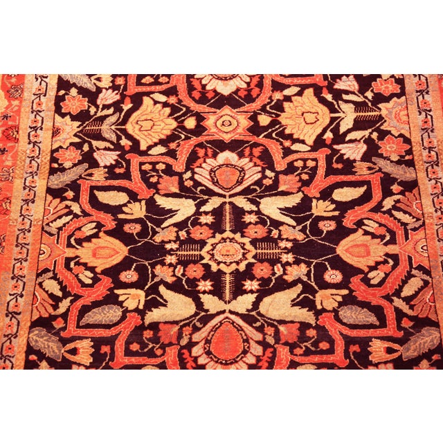 Traditional Nazmiyal Collection Antique Persian Farahan Rug For Sale - Image 3 of 6