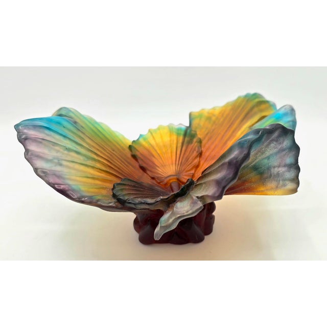 2000 - 2009 Vintage Palm Tree Bowl in Glass Paste by Emilio Robba for Daum, 2000s For Sale - Image 5 of 8