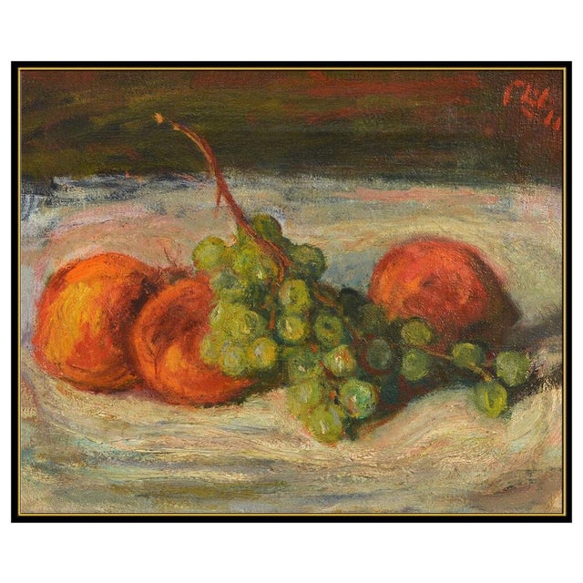 Message us to inquire about custom framing options! (Included for free with every purchase) The artwork here, "Peaches and...