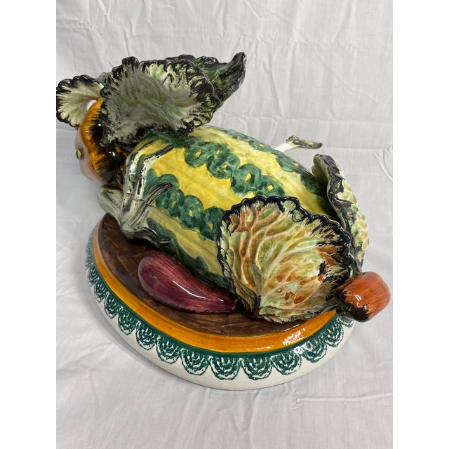 Large Italian Vietri Majolica Rabbit Tureen Chairish